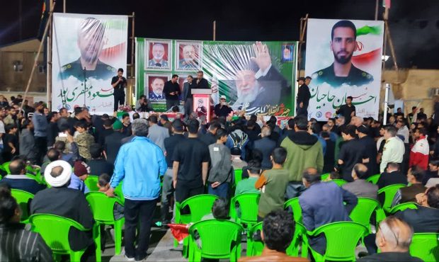 تشییع دو شهید جنگ رمضان در بندر دیر