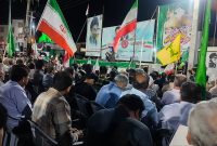 اجتماع شبانه مردم بندر دیر در حمایت از رهبری و رزمندگان اسلام
